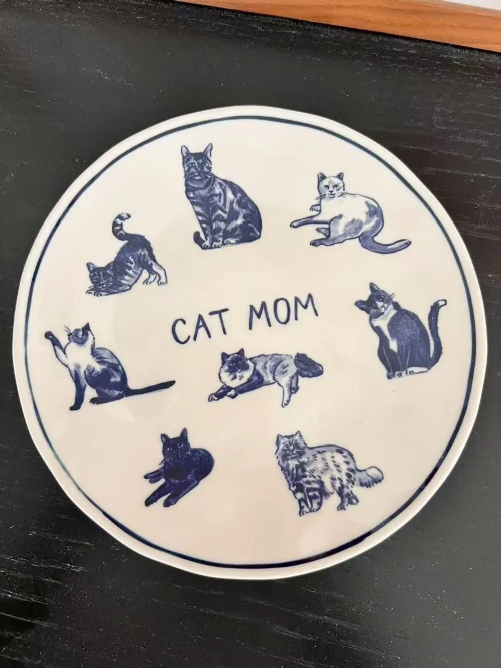 Brand New Anthropologie Molly Hatch Stoneware Cat Mom Mug / Plate Combo